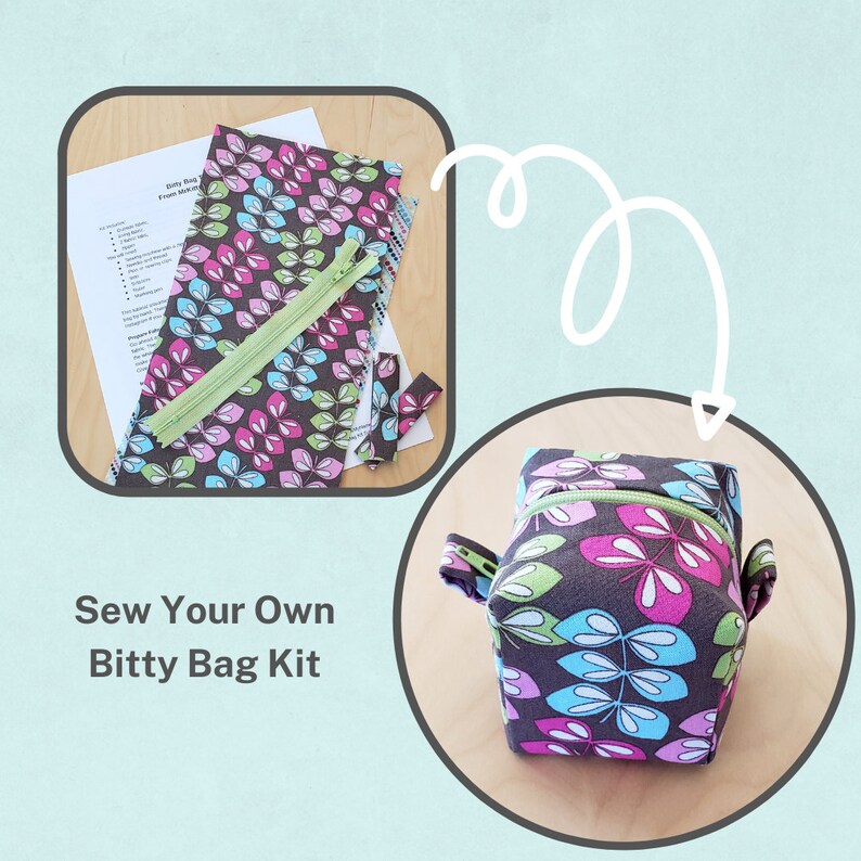 Kit Sew your own Bitty Bag Easy Sewing Project Beginner Etsy