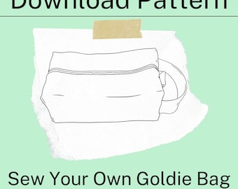 Pattern - Sew your own Goldie Bag | Easy Sewing Project | Beginner Sewing Project | DIY Project Bag| Learn to Sew | Sewing 101 | Zipper Bag