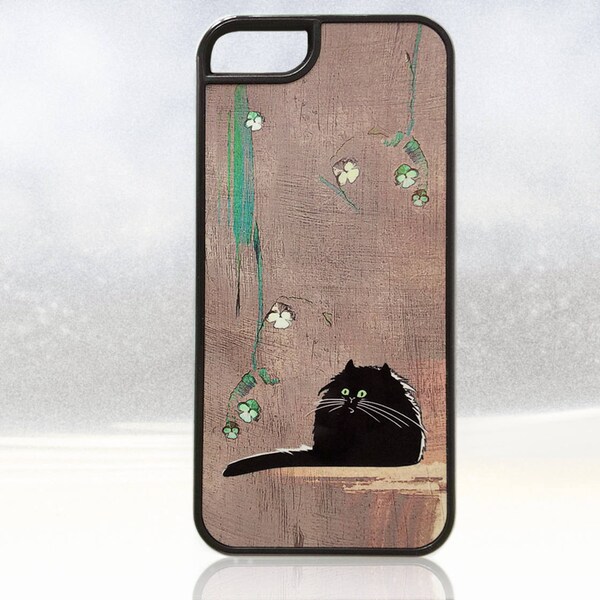 Cat iPhone 5 case, black cat iPhone 5s cover, fat cat iPhone SE case, funny cat iPhone 5 case, nature iPhone case, cute, cool, unique