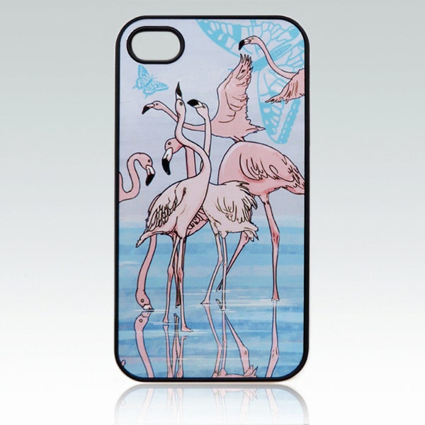 Flamingos iPhone 4 case, iPhone 4s case, water  iPhone 4 cover, iPhone 4s cover, cute, lovely