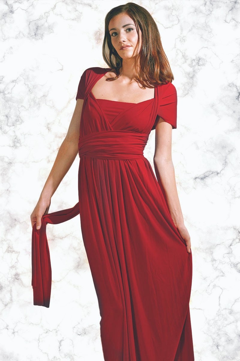 Hot red shop one piece dress