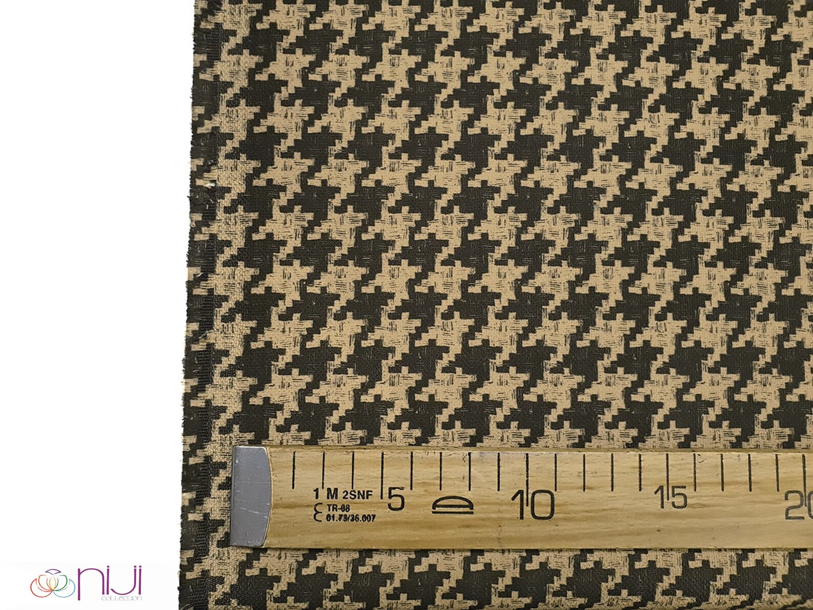 Brown Houndstooth Pattern Upholstery Fabric by the Meter Home Etsy