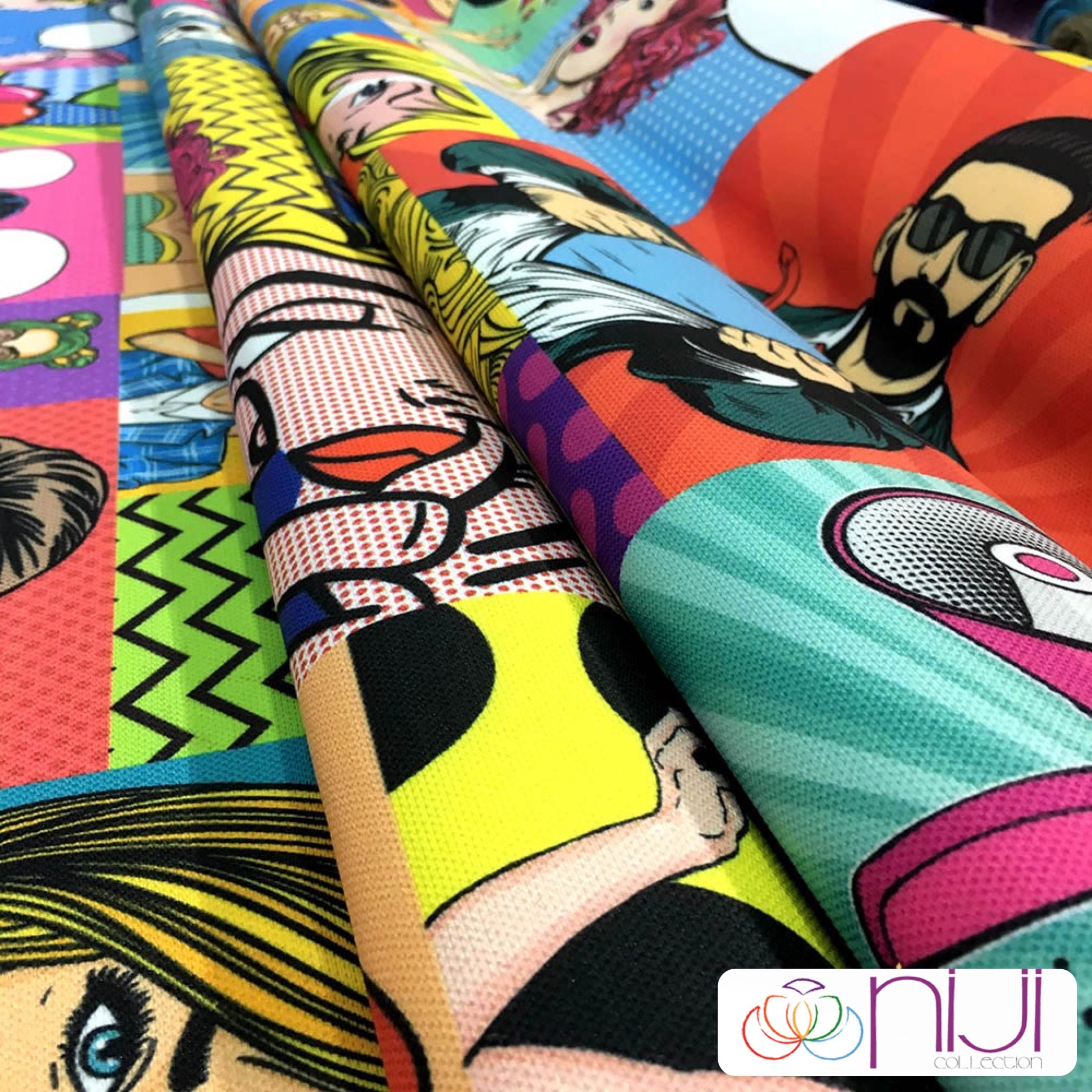 Pop Art Love Fabric by the Yard Comic Art Home Decor Fabric Etsy