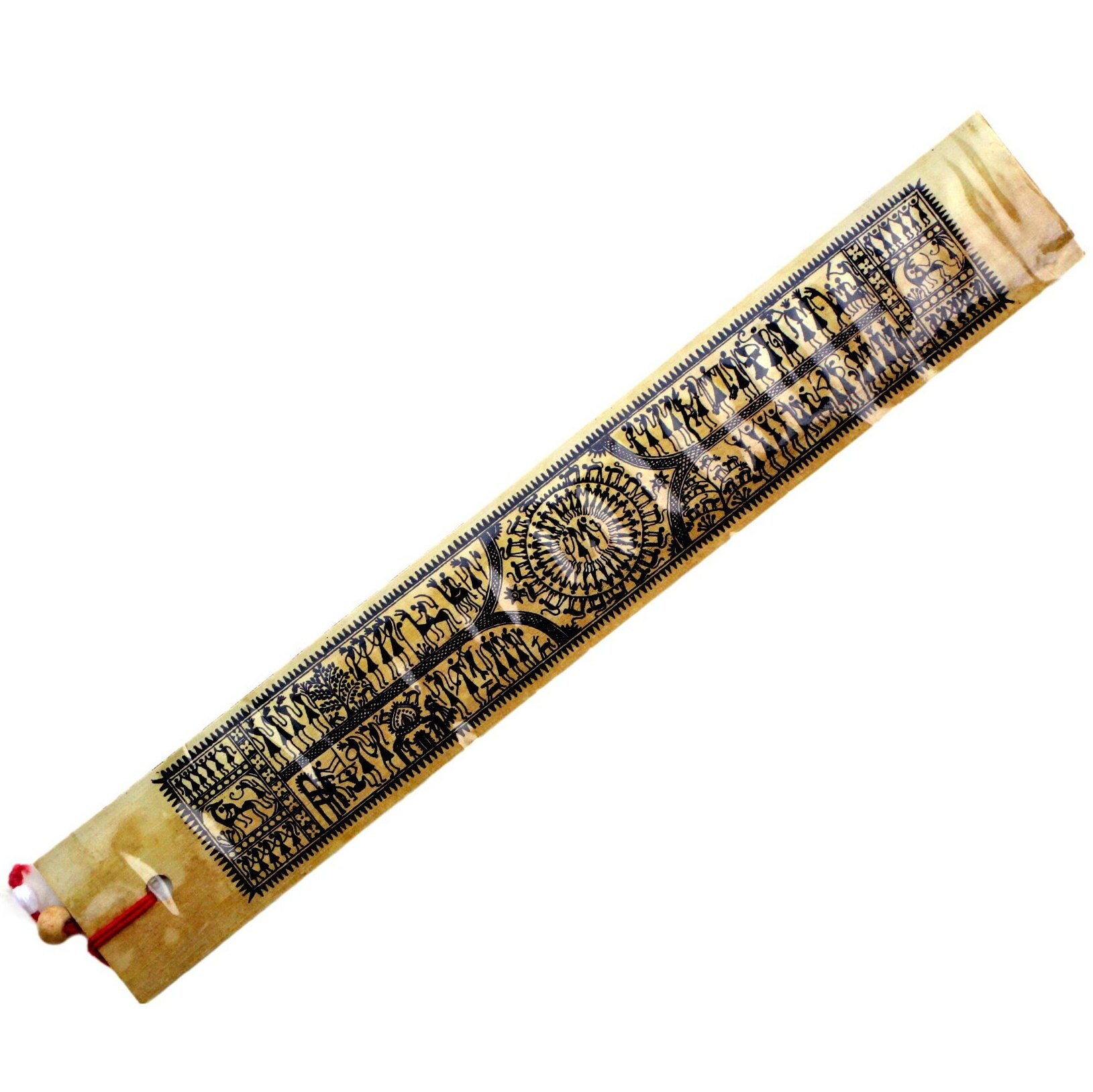 Palm Leaf Bookmark Handmade Saura Tribe Festive Celebration Themed Saura Painting, Palm Leaf Painting Talapatachitra of Odisha in East India