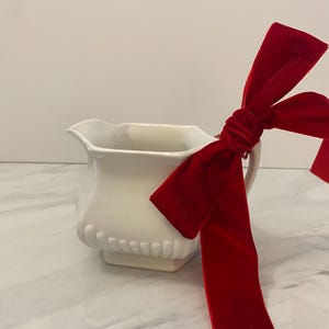 Adams & Sons Real English Ironstone Creamer pure white 3&quot; Tall Micratex - Christmas Decor - AS-IS