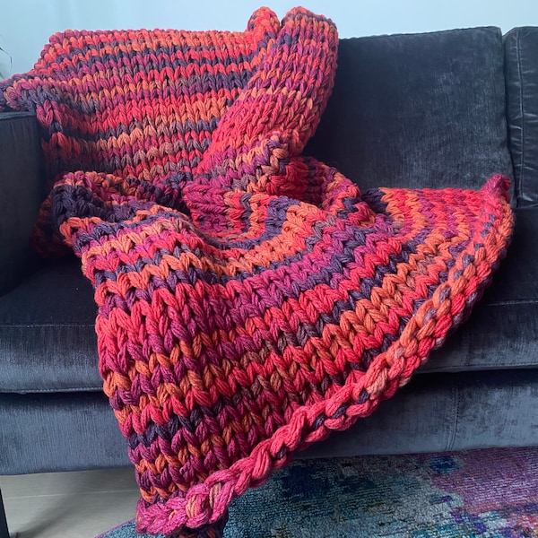 Arm Knit Blanket Etsy