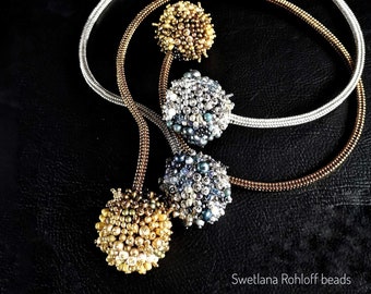 Space" Elegant Necklace PDF Beadwork tutorial in English