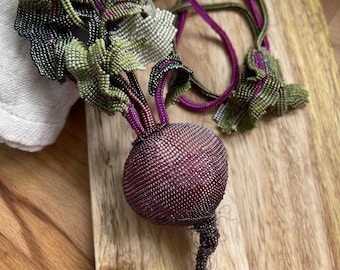 PDF tutorial  pendant "Beetroot" beading in english