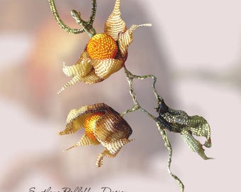 PDF tutorial Brooch «Physalis»  language english