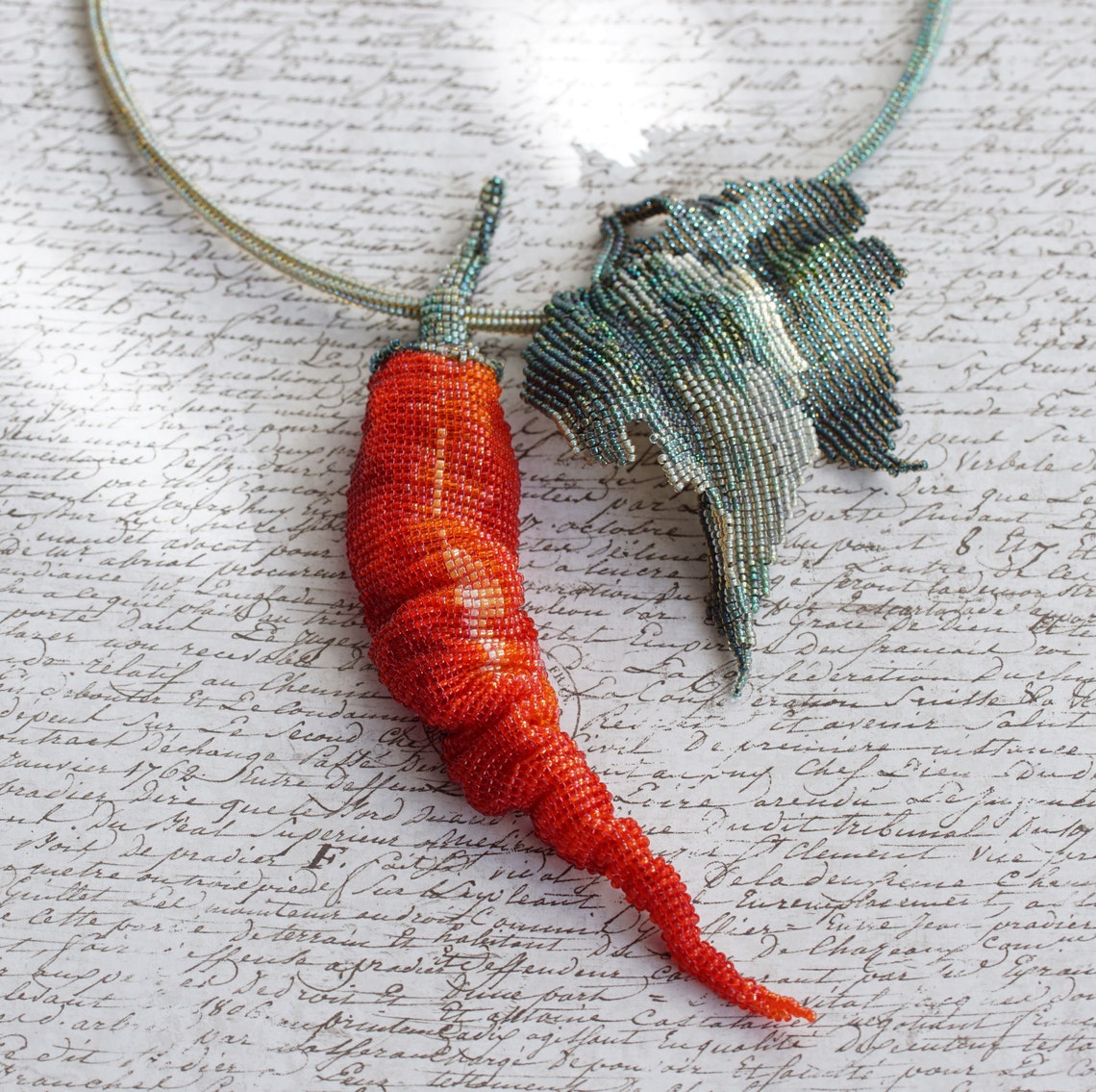 Red Chili Pepper Necklace Beadwork Tutorial PDF in English Etsy