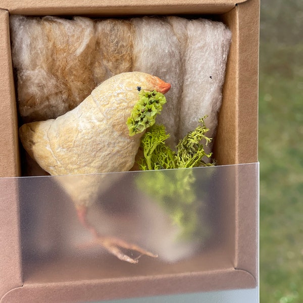 cotton chick, a figurine for decoration