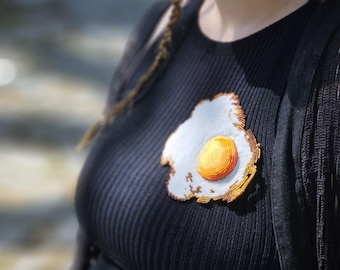 Brooch Sunny side up EGGcelent   DIY KIT