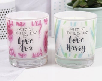 First Mother's Day Scented Candle - Patterned candle for mum - 1st Mothers day gift - Mothers day candle - Mothers day gift for the home