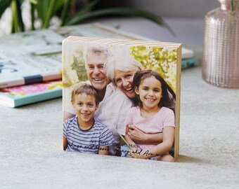 Grandad Father's Day Wooden Photo Block - Father's Day Gift - Wood Photo Print - Print For Grandad - Print For Grandpa - Wood Photo Gift