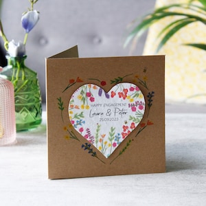 Carte Personnalisée Joyeux Fiançailles Félicitations Pour Fiançailles