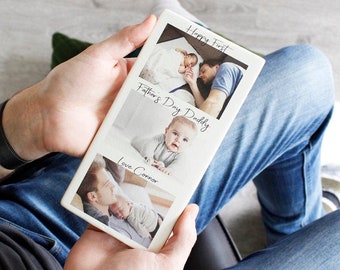 Första fars dag-fotoplatta - Första fars dag-tryck - Nybliven pappa-fotopresent - Nyföddfotografering - Ny pappa-present - Första fars dag