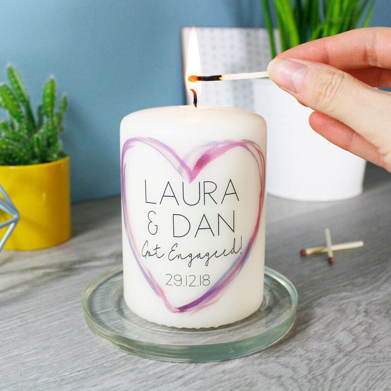 Engagement Candle Gift Got Engaged Wedding Candle She Said Etsy UK