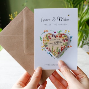 Wildflower Magnet Save The Date - Save The Date - Getting Married - Wedding Invitations - Garden Wedding - Eco Friendly Invites - Floral image 2