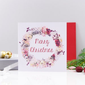 Wreath Merry Christmas Card - Merry Christmas Card