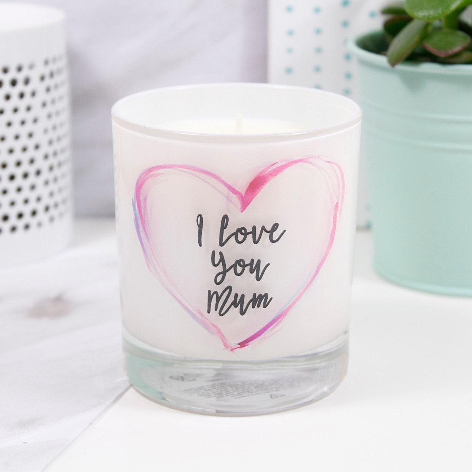 Candle for Mum I Love You Mum Scented Mother's Day Etsy UK