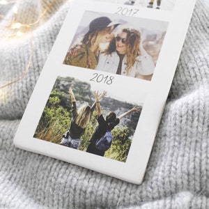Bästa vän fototryck - Bästa vän present - Fotopresent - Bästa vän minnespresent - Foto tidslinje - Långdistans vänner bild 2