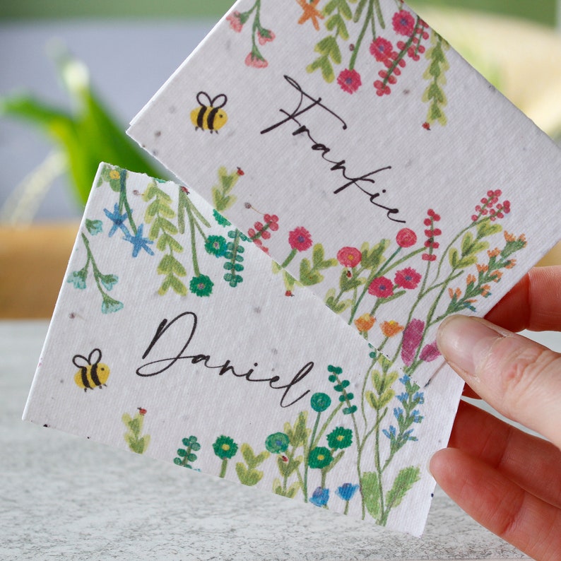 Plantable Wedding Favour Place Card Outdoor Wedding Table Etsy UK