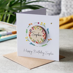 Geburtstag Magnet Foto Karte - Personalisierte Karte für Sie - 3D Geschenkkarte - Wiederverwendbare Karte - Happy Birthday Magnet