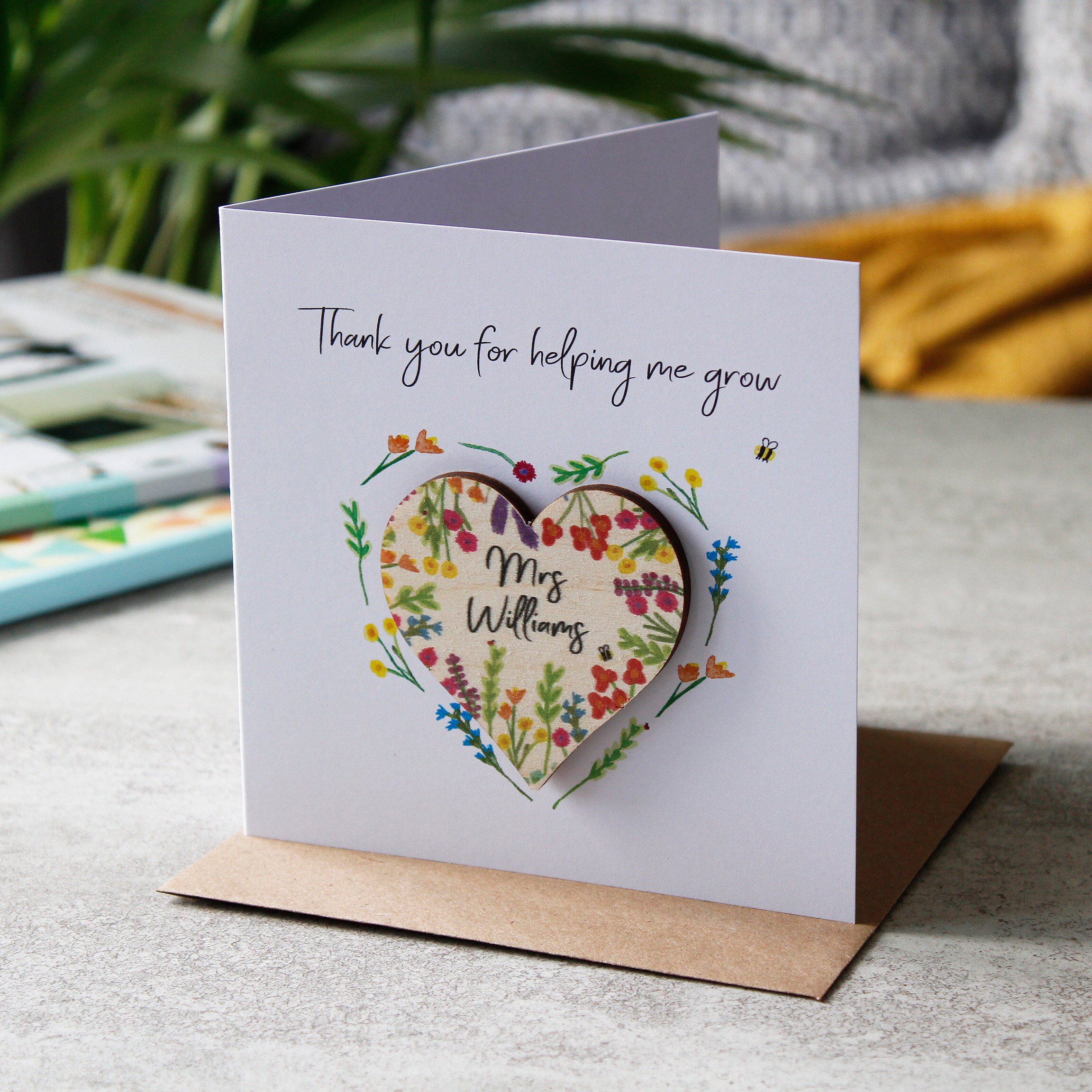 Thank You Teacher Magnet and Card - End of Term Gift and Card - Teacher ...