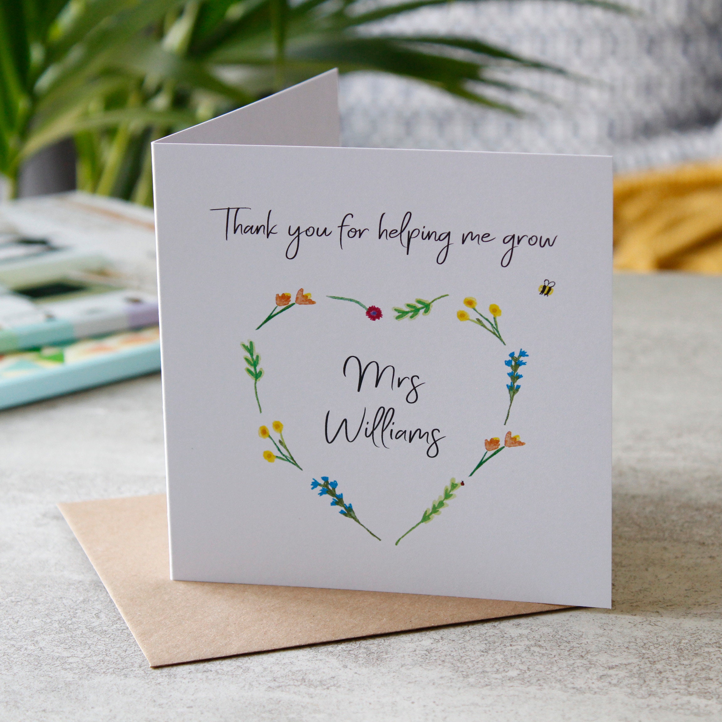 Thank You Teacher Magnet and Card - End of Term Gift and Card - Teacher ...