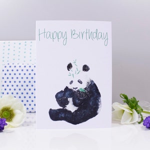 Happy Birthday Panda Card - Panda Birthday Card - Panda card - Cute birthday card - Animal birthday card - Love panda card