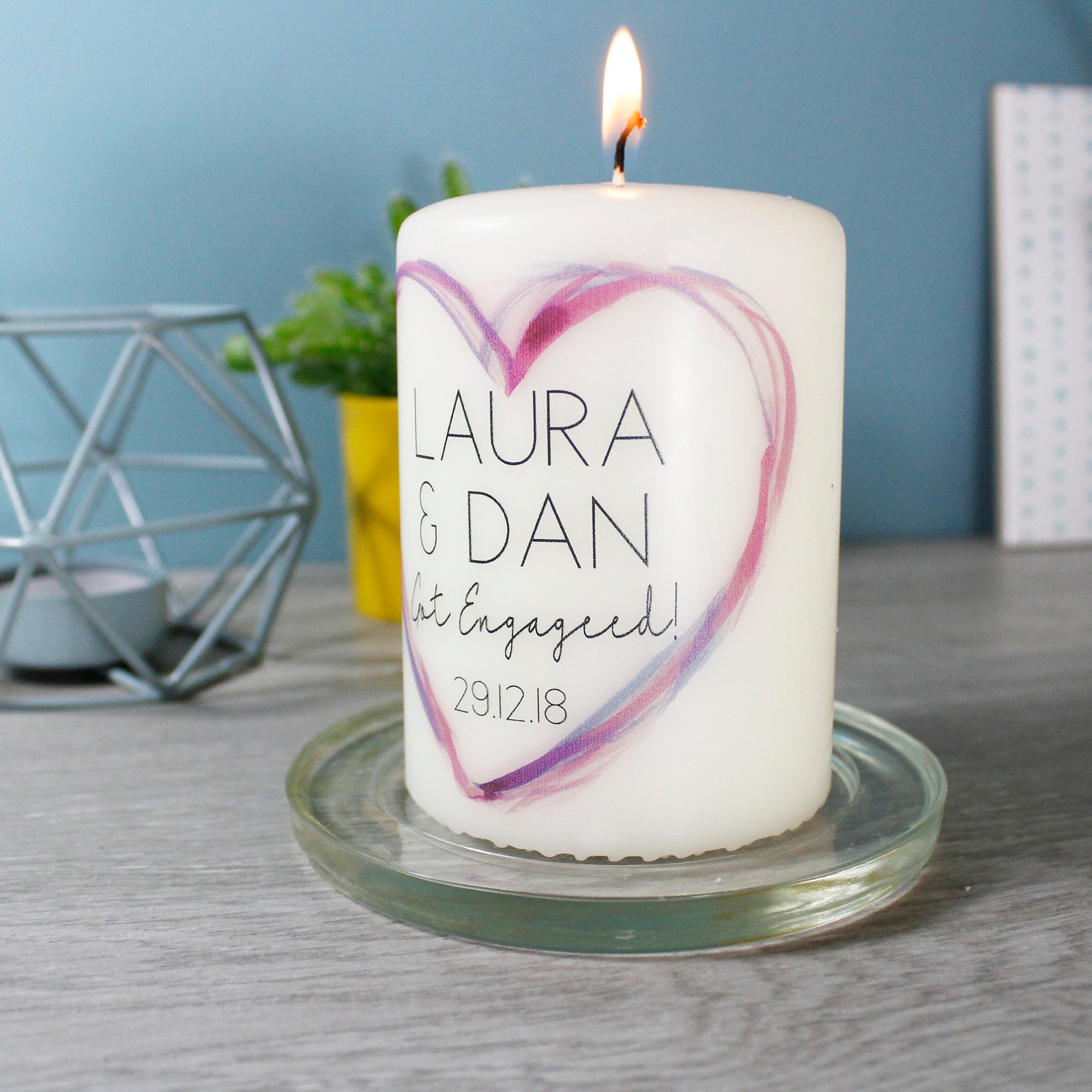 Engagement Candle Gift Got Engaged Wedding Candle She Said Etsy UK