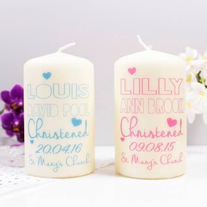 Christening or Baptism Candle For Boys And Girls - Christening Candle - Baptism Candle - Naming day candle - Christening gift - Baptism gift