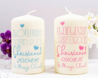 Christening or Baptism Candle For Boys And Girls - Christening Candle - Baptism Candle - Naming day candle - Christening gift - Baptism gift