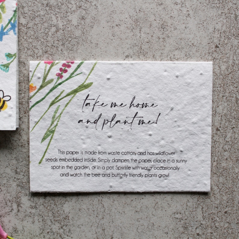 Plantable Wedding Place Card Outdoor Wedding Table Settings Etsy