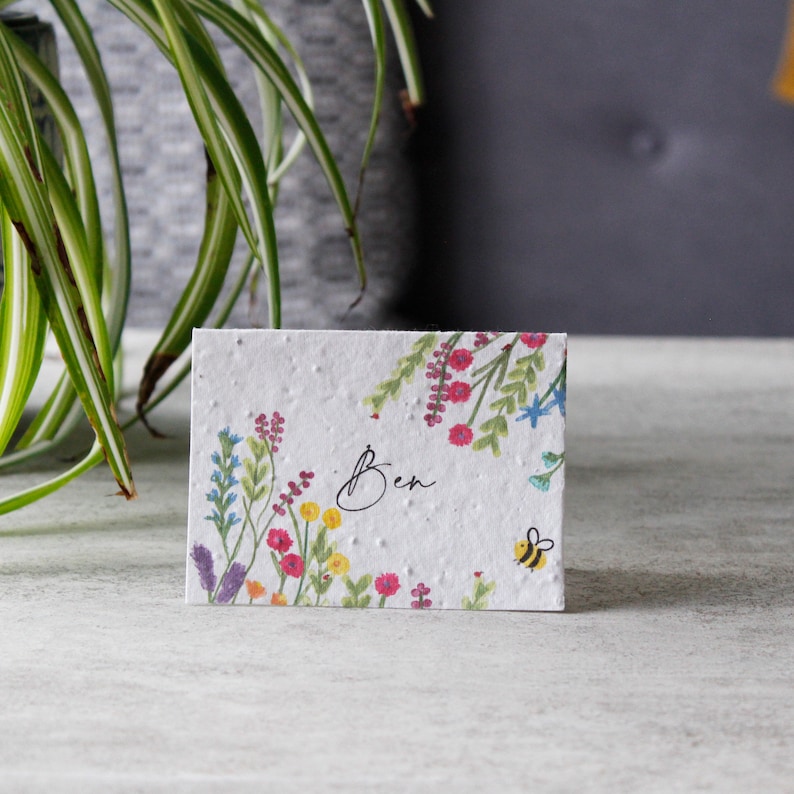 Plantable Wedding Place Card Outdoor Wedding Table Settings Etsy