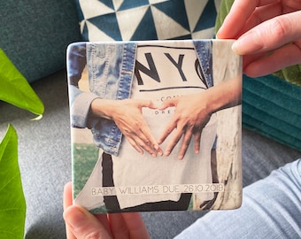 Baby Scan Keramik Fliesen - Baby Scan Druck - erwartungsgemäße Mama - Schwangerschaft Ankündigung - Baby offenbaren - neue Eltern Geschenk - Baby Scan Fotorahmen
