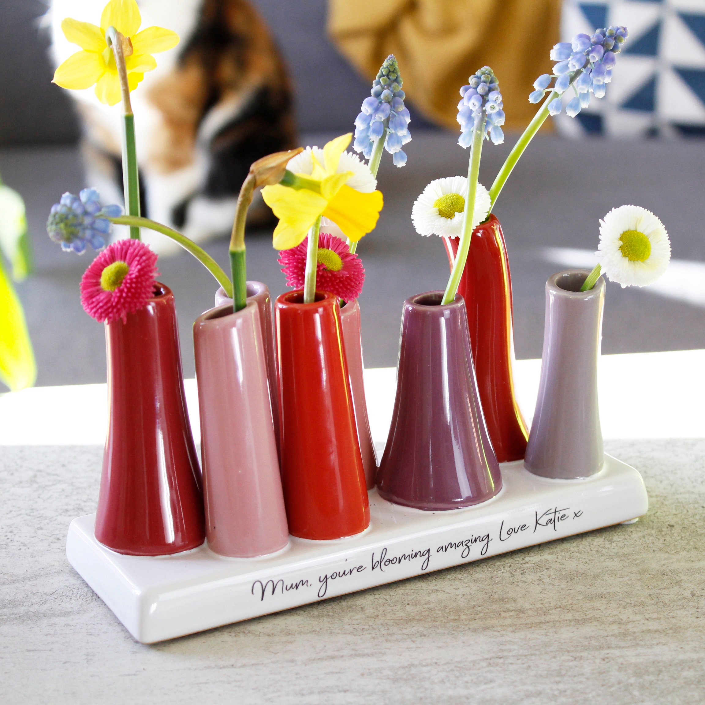 Mother's Day Vase Colourful Vase Multi Stem Vase Etsy UK