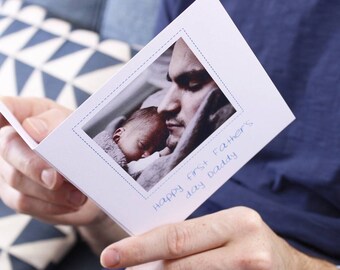 Personalised Father's Day card card with photo - Custom Daddy card demo Baby = New Dad Keepsake Card Gift - Daddy and Baby photo card