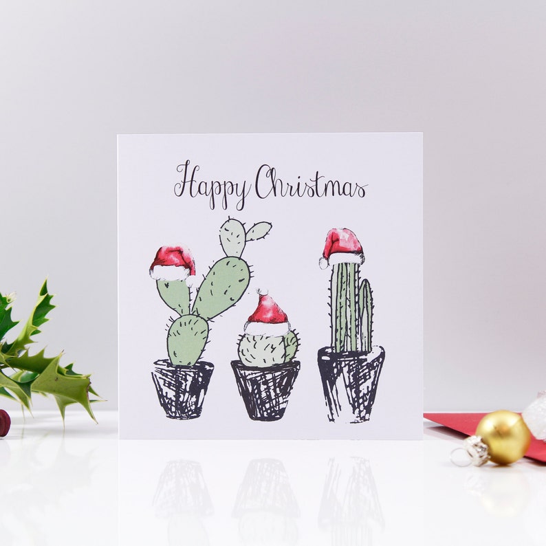 Cacti Christmas Card Succulent Christmas Card Cactus Card Etsy