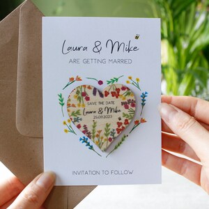 Wildflower Magnet Save The Date - Save The Date - Getting Married - Wedding Invitations - Garden Wedding - Eco Friendly Invites - Floral image 10