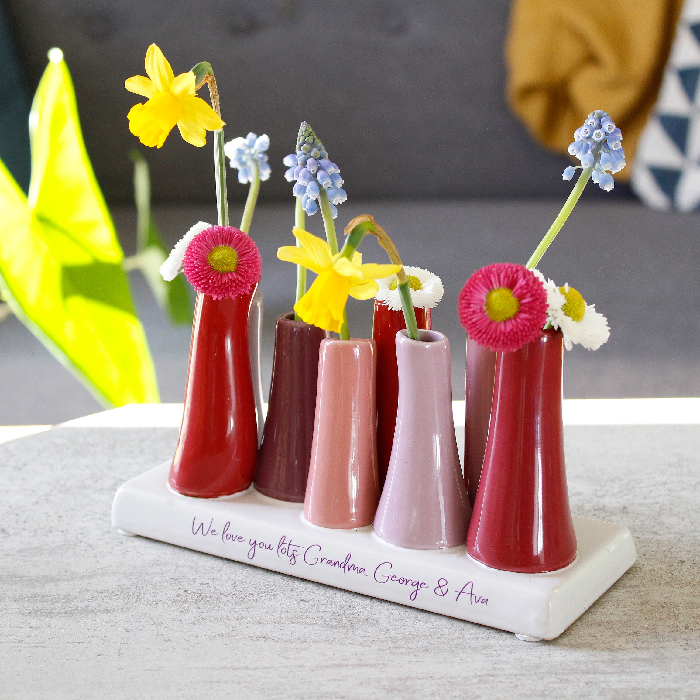 Birthday Colourful Ceramic Vase Happy Birthday Vase Flower Etsy UK