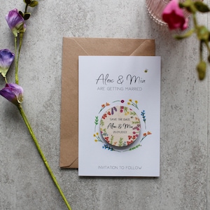 Wildflower Magnet Save The Date - Save The Date - Getting Married - Wedding Invitations - Garden Wedding - Eco Friendly Invites - Floral image 7