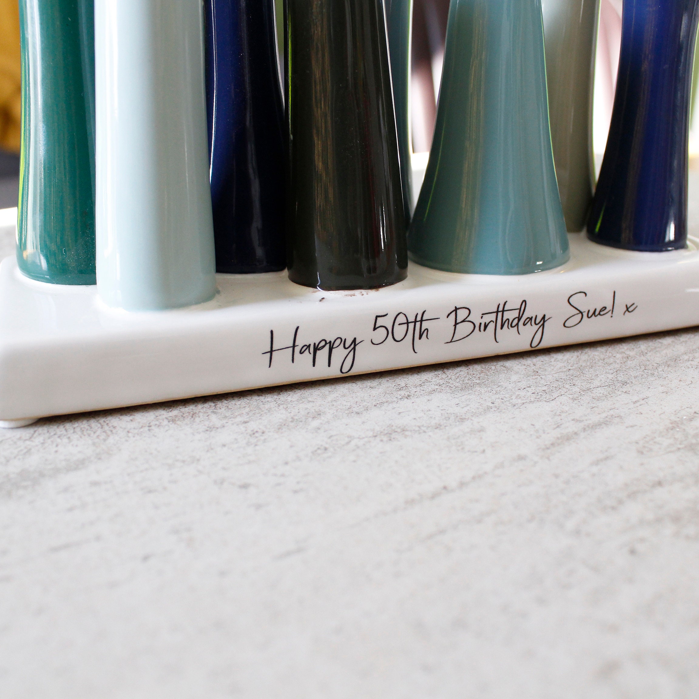 Birthday Colourful Ceramic Vase Happy Birthday Vase Flower Etsy UK