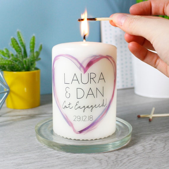 Engagement Candle Gift Got Engaged Wedding Candle She Said Etsy UK