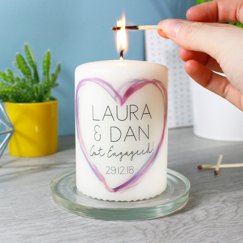 Engagement Candle Gift Got Engaged Wedding Candle She Said Etsy UK