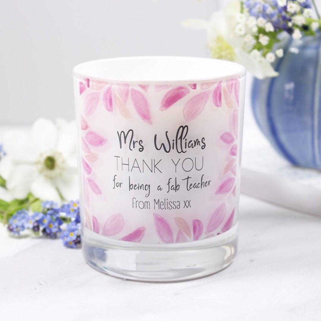 Teacher Candle Gift Personalised Candles Scented Candle Etsy