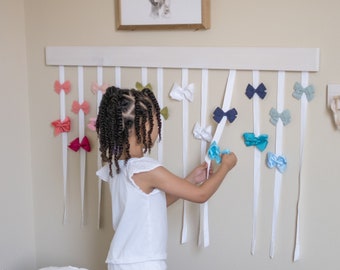 SMALL 2Pc Hairbow Organizer-Girls Room Decor-Accessory Organizer-Hanging Bow Holder-Minimal Bow Holder-Boho Bow Hanger-Modern Bow Holder