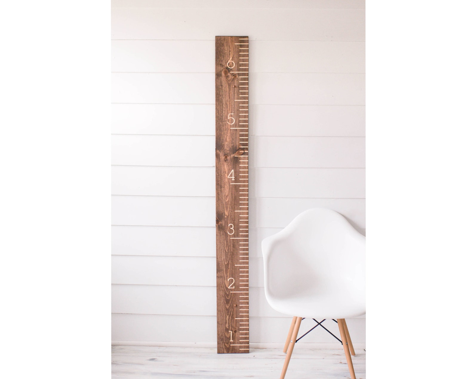 Walnut Modern Farmhouse Wooden Ruler Grown Chart Height - Etsy