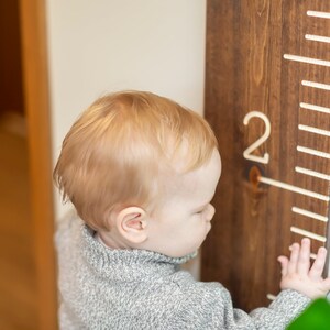 Personalized Engraved Growth Chart Wood Growth Chart Ruler Walnut Kids Measuring Stick Carved Height Chart Personalized Gift image 2