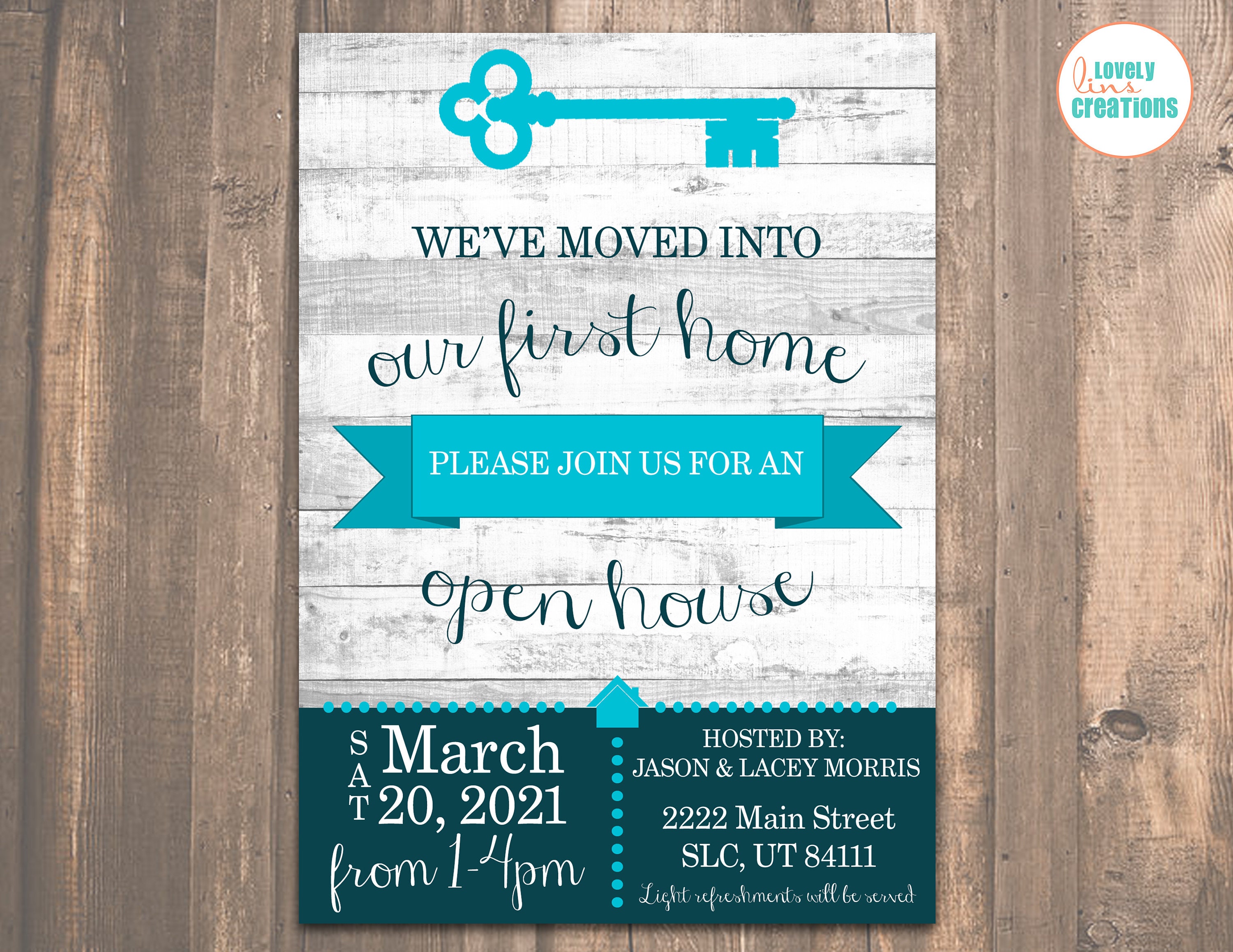 Open House Invitation First Home 5x7 Invitation Digital | Etsy